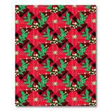 Red Festive Red Holly Plaid Area Rug