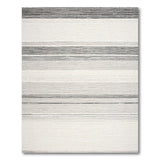 Modern Grey Horizontal Striped Area Rug