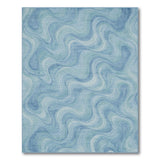 Wave Blue Teal Wave Abstract Area Rug