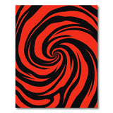 Bold Red Black Spiral Vortex Area Rug