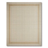 Beige and Neutral Beige Framed Woven Area Rug