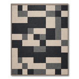 Geometric Modern Bold Geometric Black White Area Rug