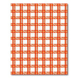 Bold Orange Plaid Check Area Rug