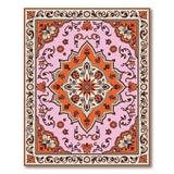 Vibrant Orange Pink Persian Medallion Rug