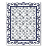 Black White Ornate Persian Lattice Rug