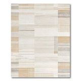 Beige and Neutral Beige Geometric Grid Abstract Area Rug