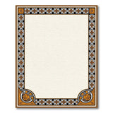 Traditional Persian Ornate Orange Floral Border Area Rug