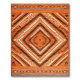 Orange Bold Orange Diamond Southwestern Area Rug