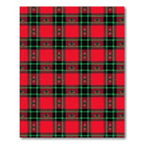 Red Plaid Southwestern Hummingbird Area Rug