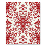 Red Floral Vintage Elegant Red Damask Floral Area Rug