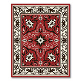Traditional Persian Red Ornate Red Persian Floral Medallion Rug