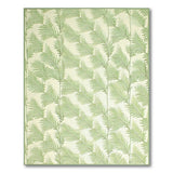 Green Fern Frond Coastal Area Rug