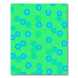 Vibrant Green Hexagon Geometric Area Rug