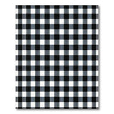 Black White Gingham Distressed Area Rug