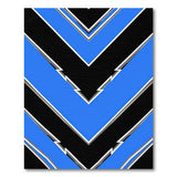 Bold Blue Black Zigzag Stripe Area Rug