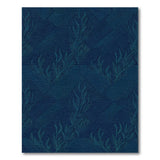 Navy Teal Flame Geometric Area Rug
