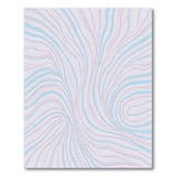 Fluid Wavy Blue Abstract Area Rug
