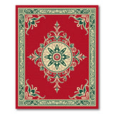 Red Traditional Persian Medallion Red Area Rug