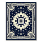 Blue and Teal Navy Persian Mandala Area Rug