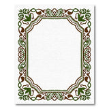 Ornate Green Vine Paisley Border Rug