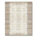 Distressed Beige Woven Border Area Rug