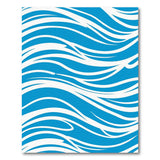 Coastal Beach Blue Wave Abstract Area Rug