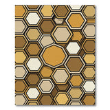 Hexagonal Geometric Brown Tan Area Rug