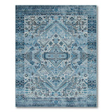 Blue and Teal Indigo Blue Heritage Tribal Area Rug