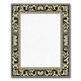 Ornate Baroque Border Persian Area Rug
