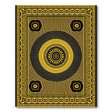 Black Gold Mandala Persian Area Rug