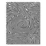 Black White Swirl Geometric Area Rug