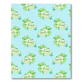 Green Plumeria Flowers Light Blue Area Rug