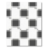 Black and White Geometric Modern Modern Black White Grid Area Rug