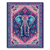Vibrant Elephant Persian Area Rug
