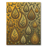 Golden Paisley Vine Area Rug