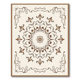 Vintage Floral Mandala Area Rug in Beige Brown