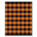 ODIKA Orange and Black Buffalo Plaid Washable Rug - Low Pile Non-Slip Area Rug