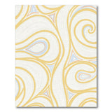Abstract Area Yellow Swirl Abstract Area Rug