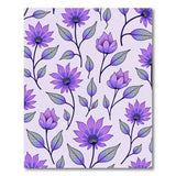 Floral Vintage Purple Daisy Floral Pattern Area Rug
