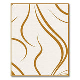 Flowing Gold Swirls Beige Abstract Area Rug