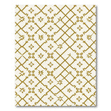 Gold Trellis Lattice Geometric Area Rug