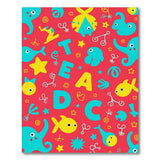 Playful Cartoon Elephants Fish Kids Area Rug