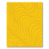 Abstract Area Vibrant Yellow Wavy Abstract Area Rug