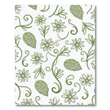 Green Daisy Vine and Leaf Pattern Area Rug