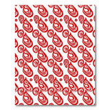 Bold Red Abstract Swirl Area Rug