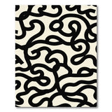 ODIKA Modern Abstract Swirl Washable Area Rug - Low Pile, Non-Slip & Pet Friendly