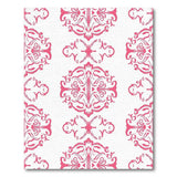 Floral Vintage Pink Elegant Pink Damask Floral Area Rug