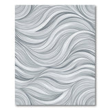 Abstract Area Grey Swirling Waves Abstract Area Rug