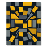 Yellow Modern Yellow Grey Geometric Area Rug