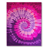 Vibrant Pink Purple Tie-Dye Spiral Area Rug